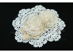 Collar Applique - Beige (Style-1-"Duo Flowers")